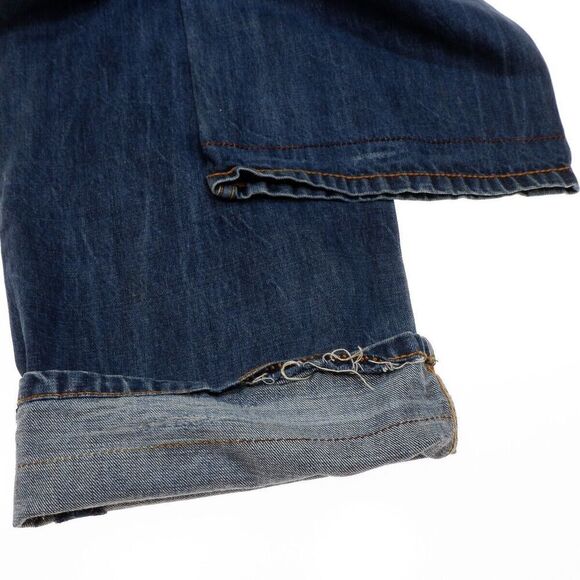 Rocawear Jeans Mens Size 38 Measures 37x32 Dark Blue Embroidered Cotton Denim - Picture 7 of 16